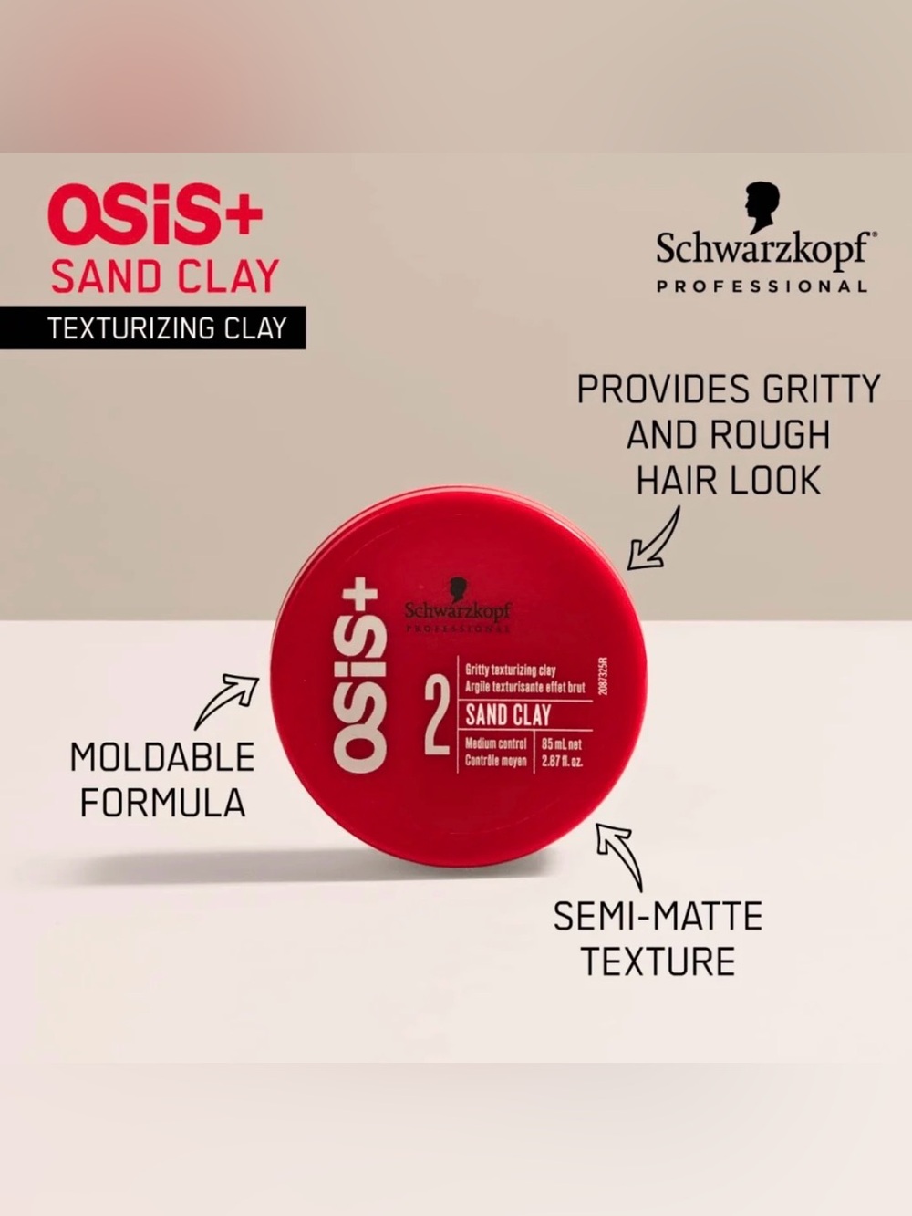 (Pack of 2) Osis+ Sand Clay by Schwarzkopf